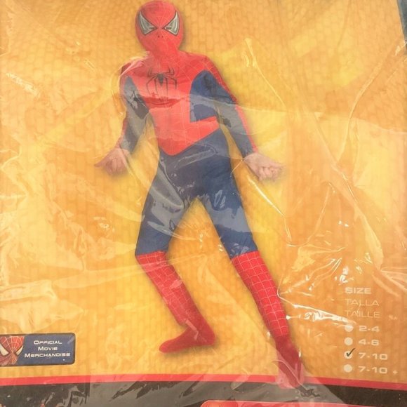 7 - 10 Marvel The Amazing SpiderMan 2 Muscle Chest Medium kids Halloween Costume - Picture 4 of 12